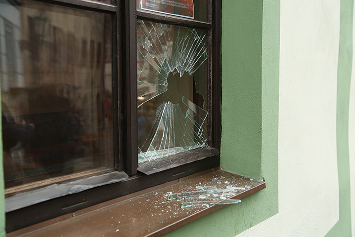 A2B Glass are able to board up broken windows while they are being repaired in Southsea.